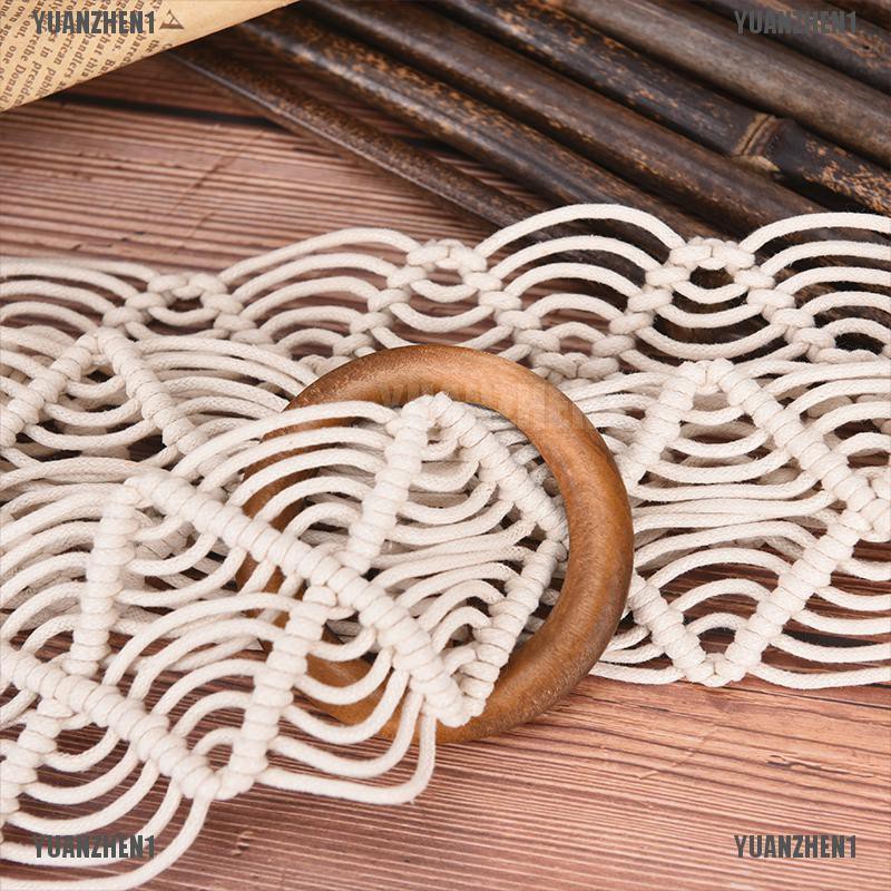 Thắt Lưng Bản Rộng Khóa Gỗ Phong Cách Bohemian Cổ Điển yuanzhen1 Cho Nữ