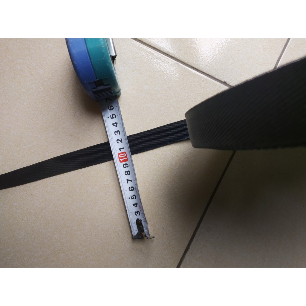 Dây dù dẹt màu đen bản 2.5 cm - Dây dù buộc hàng đa ngành nghề- Dây đan ghế- Buộc hàng chắc