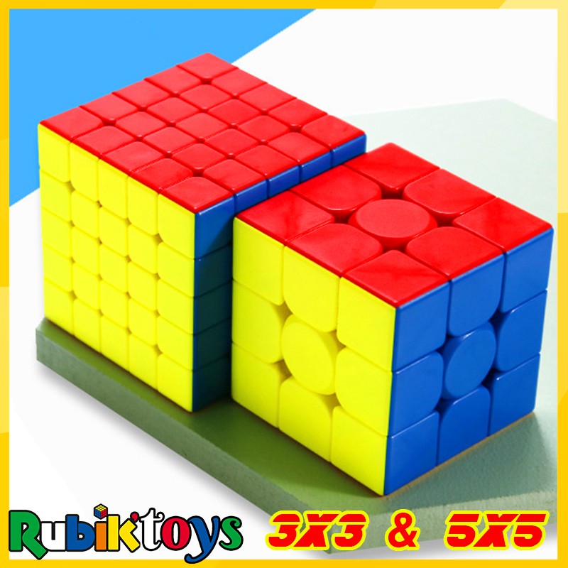 Combo Rubik 3x3, 5x5 Promotion Cube Bẻ Góc Cực Tốt, Nhanh, Trơn, Mượt 🦋 Rubic Đồ chơi Phát Triển Trí Tuệ