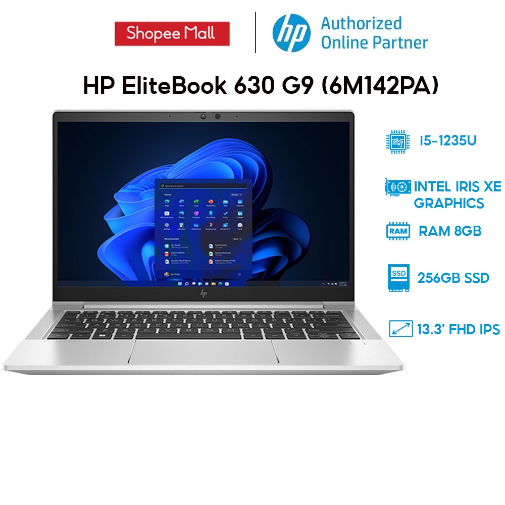 [Nhập ELHP12C giảm 12% tối đa 3TR] Laptop HP EliteBook 630 G9 6M142PA i5-1235U | 8GB | 256GB | 13.3' FHD | Win 11