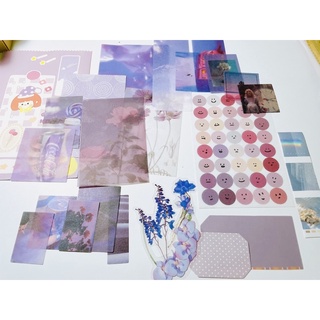 Set 50 giấy và sticker trang trí Bullet Journal