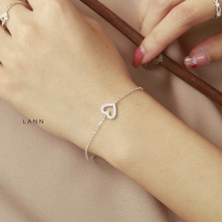 Lắc Tay Tim Đá Line BẠC S925 LANN B067