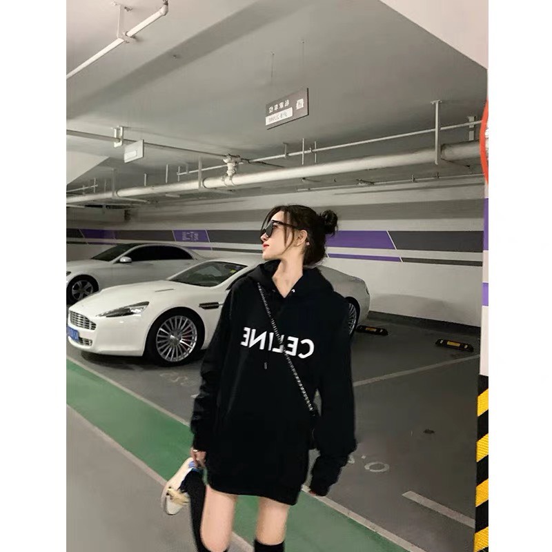 Áo Hoodie Celine Form Rộng, Nam Nữ Unisex - Áo Chất Nỉ Bông 100% Cotton | BigBuy360 - bigbuy360.vn