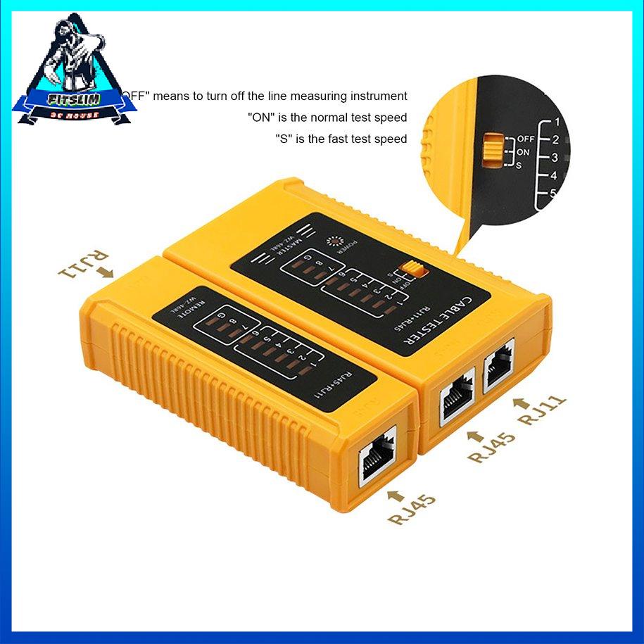 Máy kiểm tra cáp Mạng điện thoại Cáp kiểm tra đường dây RJ45 RJ11 Máy kiểm tra dây Lan [8/18]