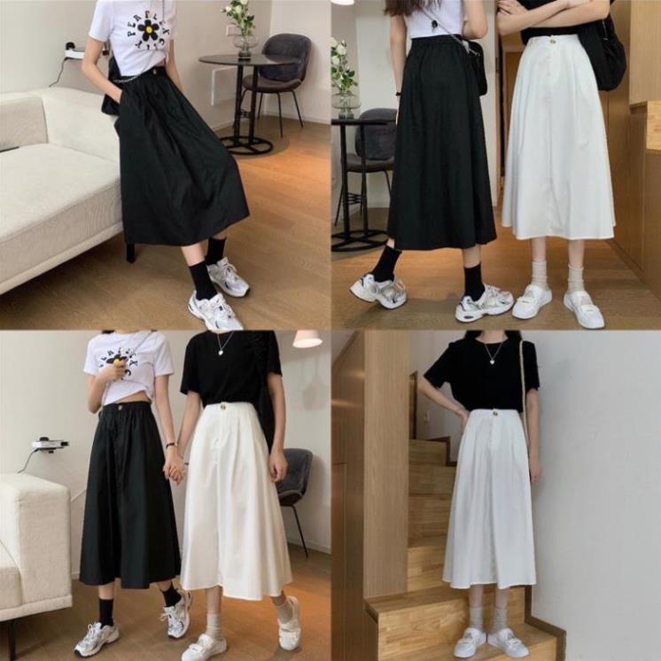 Yena Chân Váy Chữ A Lưng Cao Phối Túi Phong Cách Hàn Quốc | BigBuy360 - bigbuy360.vn