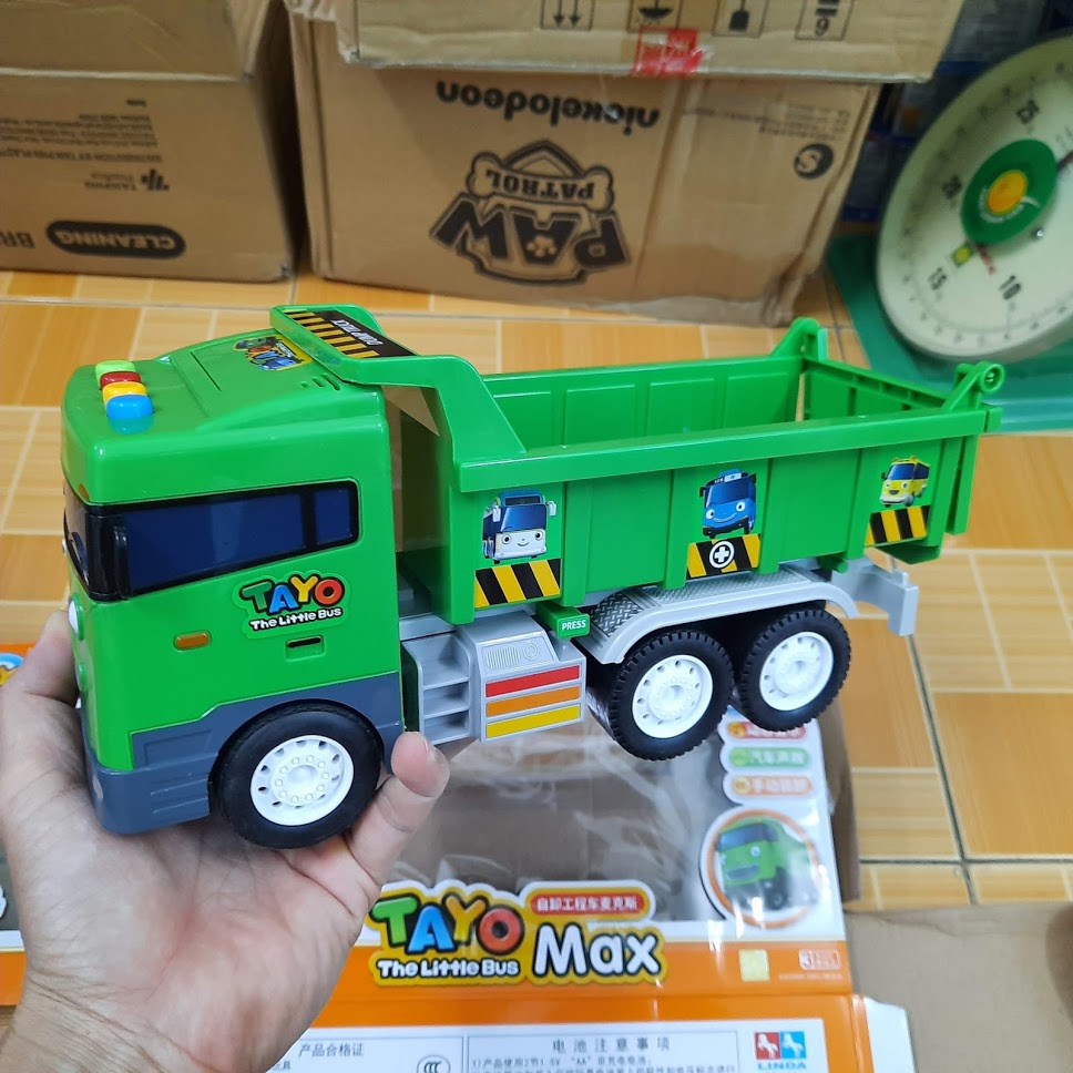 Xe tải Max đồ chơi trẻ em Tayo the little bus bằng nhựa có âm thanh và đèn