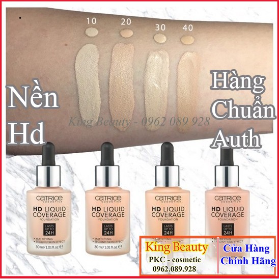 Kem nền catrice hd liquid coverage last up to 24h 30ml