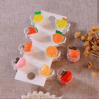 Kẹp tóc 3 răng mini / kẹp tóc hình trái cây