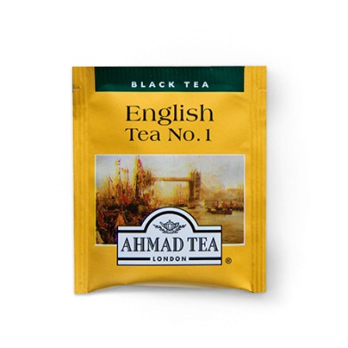 Trà Đen Túi Lọc Ahmad English No.1 Tea - Trà Ahmad Số 1 Anh Quốc Hộp Giấy Bao Thiếc 40g