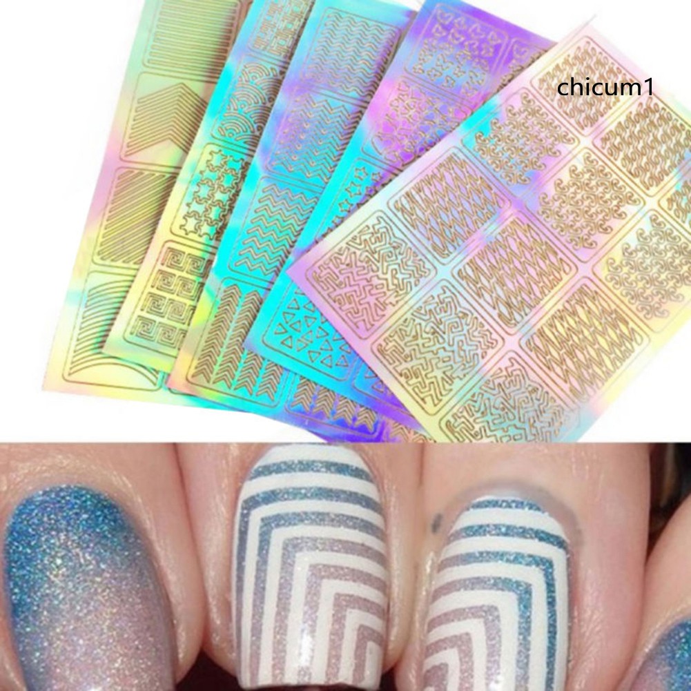 [Hàng mới về] Set 3 tờ miếng dán trang trí móng tay nghệ thuật 3D