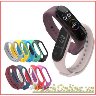 Dây đeo silicon thay thế Xiaomi Miband 3, miband 4 - Mijobs
