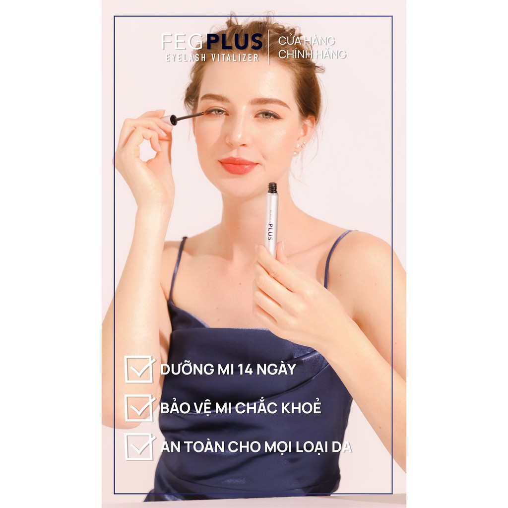 FEG PLUS+_dưỡng mi dài dày mi - serum fegplus +giúp mi phục hồi hư tổn chống tia UV- dưỡng mi Cao cấp