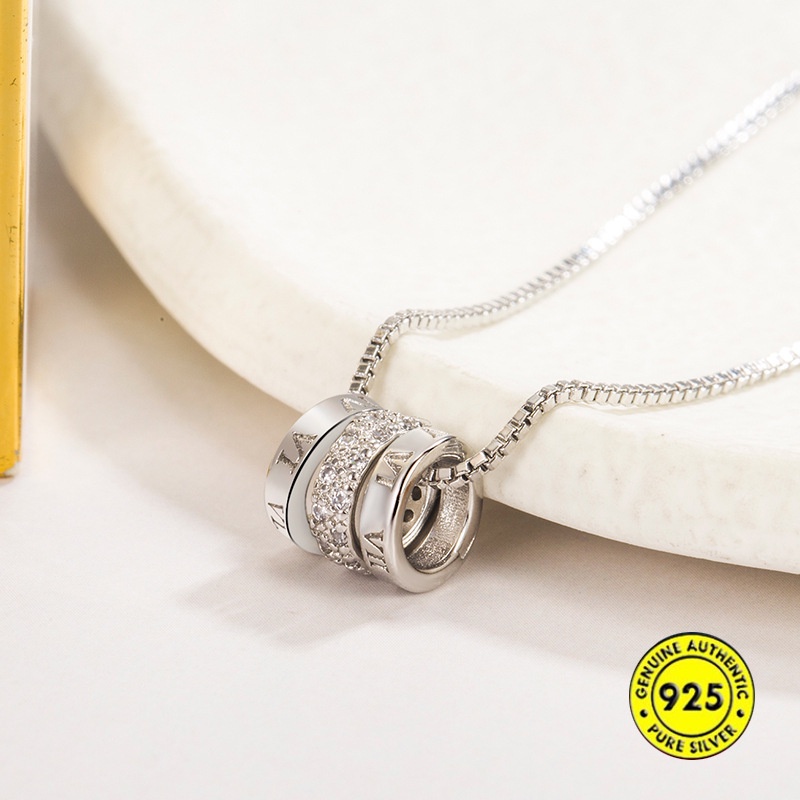 Vòng cổ Mạ Bạc 925 Đính Hạt May Mắn Cho Nữ