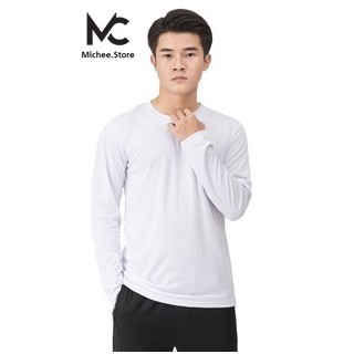 Áo Thun Nam Dài Tay Unisex. Áo thu đông trơn tay dài cổ tròn basic vải sufa giữ nhiệt MC01