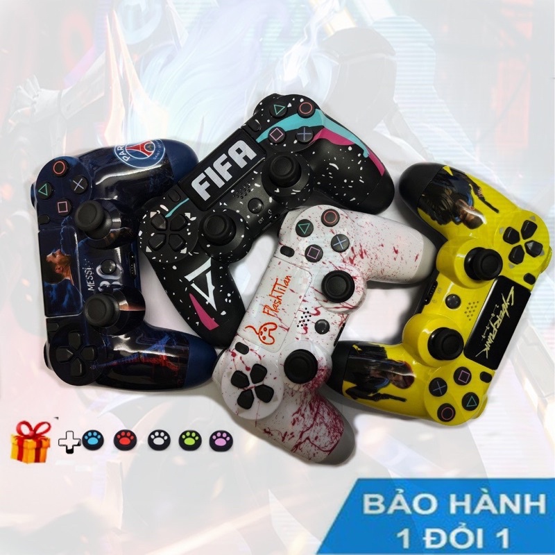 Tay Cầm Chơi Game Không Dây Bluetooth PS 4 Hỗ trợ Android / IOS 15 / PC / Laptop full skill Fifa Online 4, Pes 2022