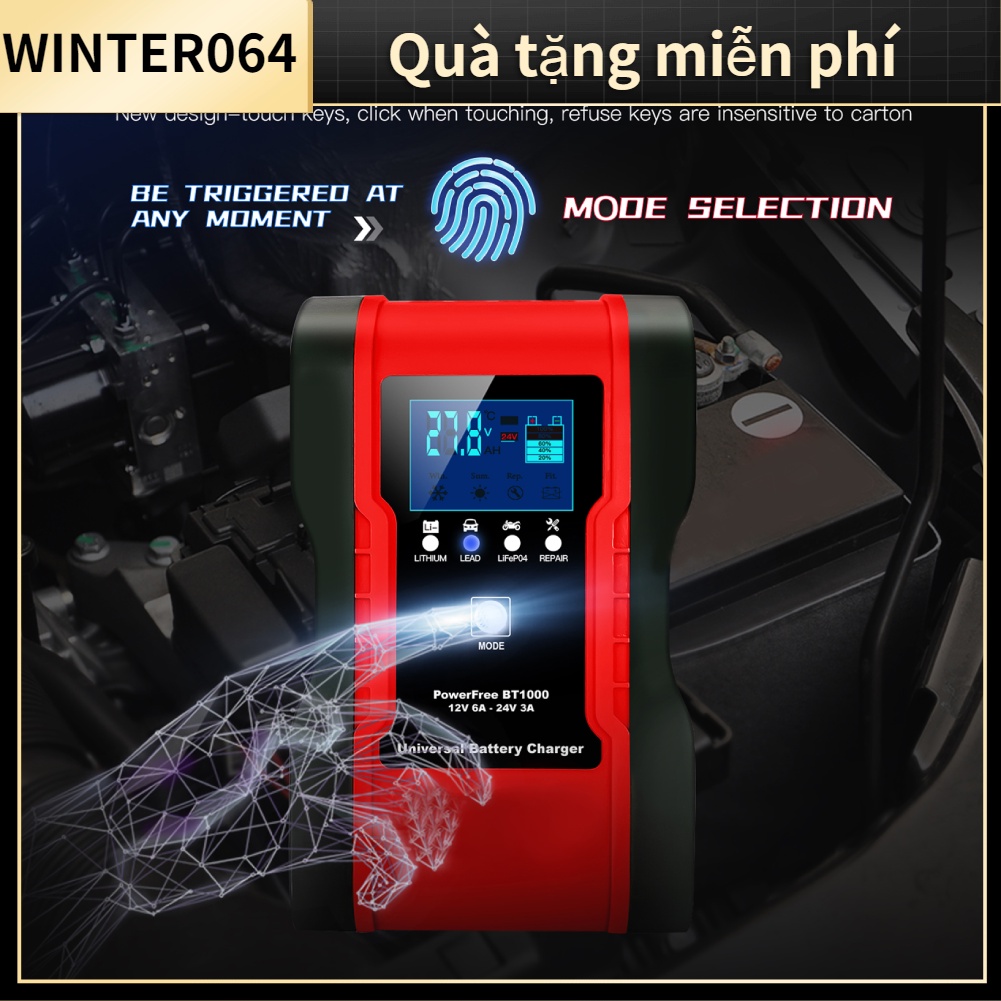 Máy phân tích phát điện kiểm tra pin xe hơi xe tải SUV thông minh kỹ thuật số 12V 100-250V