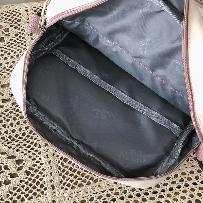 Túi Đeo Vai Bằng Nylon Nhẹ In Họa Tiết Hoạt Hình Dễ Thương Có Khóa Kéo Cho Nữ