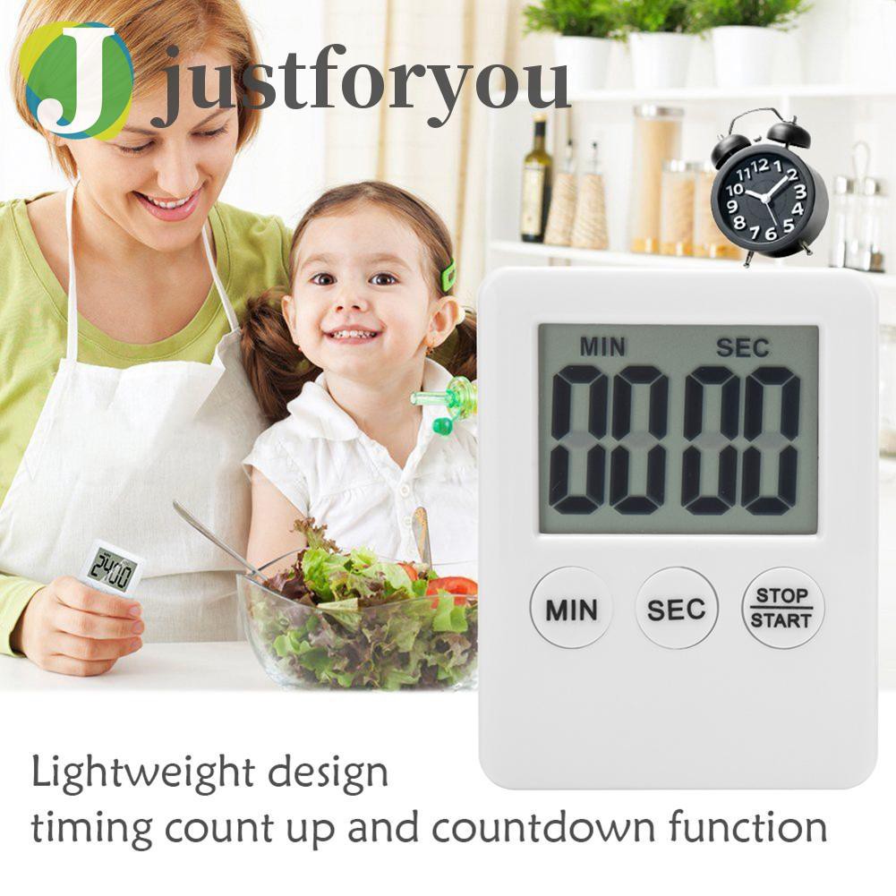 Justforyou LCD Digital Timer Kitchen Cooking Count-down Up Clock Loud Alarm Reminder