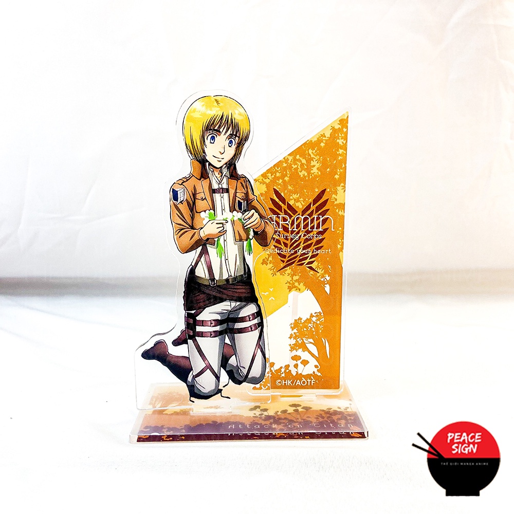 Mô hình nhân vật  ATTACK ON TITAN ver VÒNG HOA Đại Chiến Titan mica standee anime chibi trang trí trưng bày