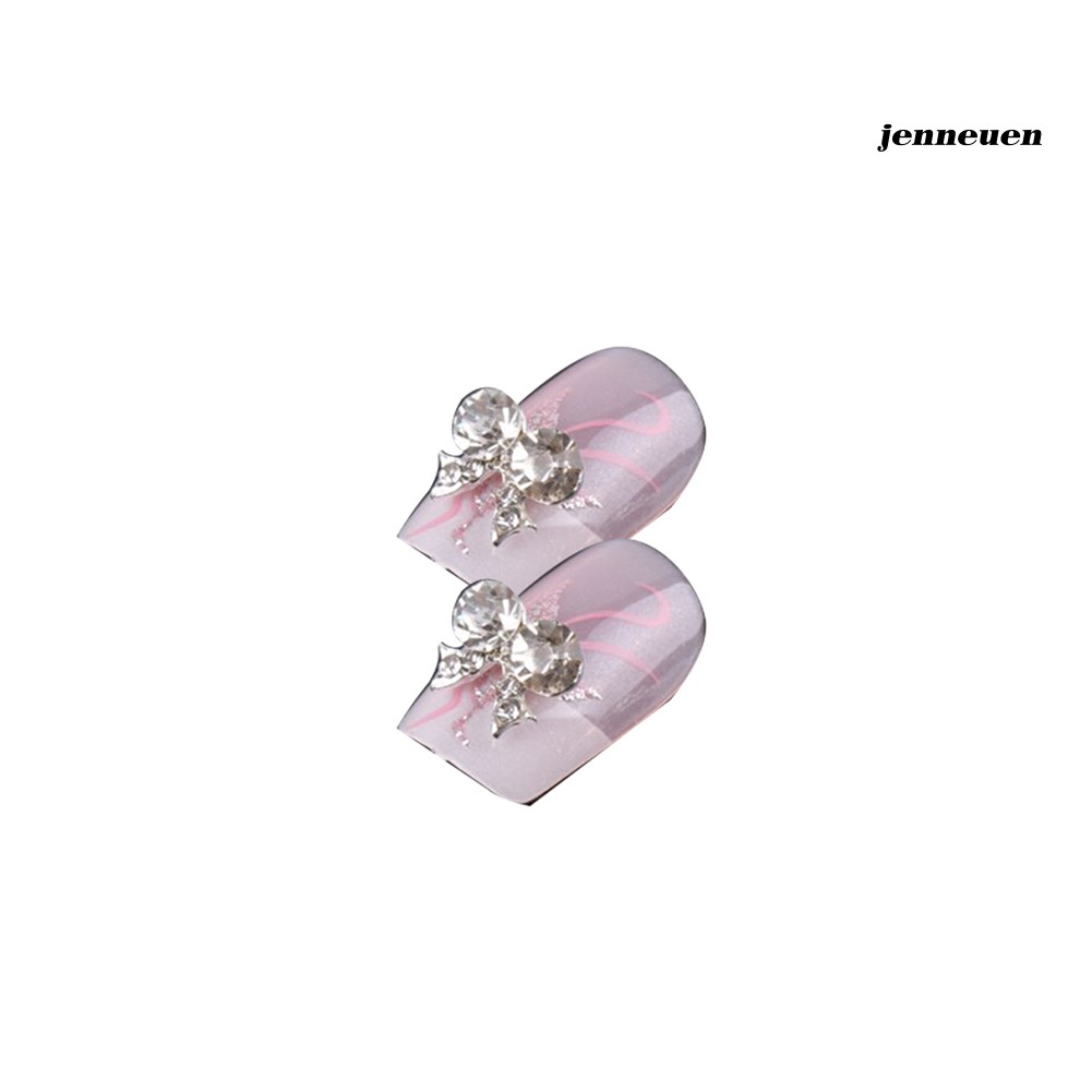 [Hàng mới về] Bộ 10 hạt đính trang trí móng hình nơ 3D đáng yêu