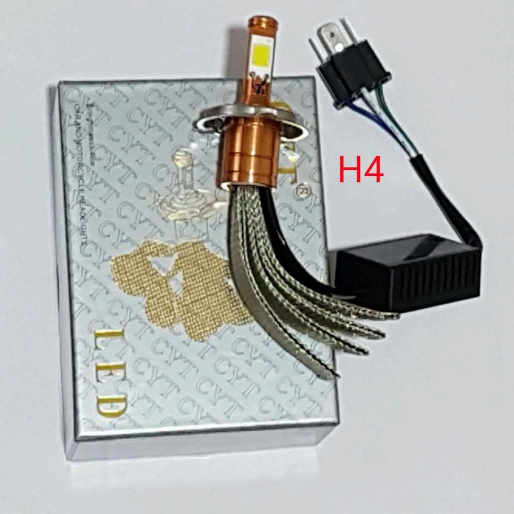 đèn pha led 2 tia cắm thẳng H4