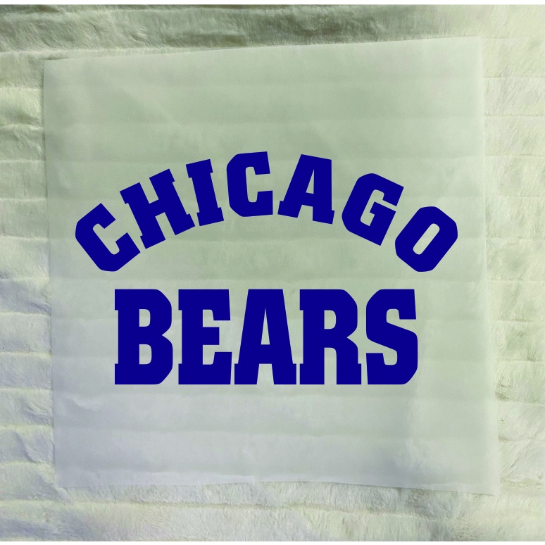 hình nhiệt decan pet ủi quần áo chữ chicago cho cả nhà