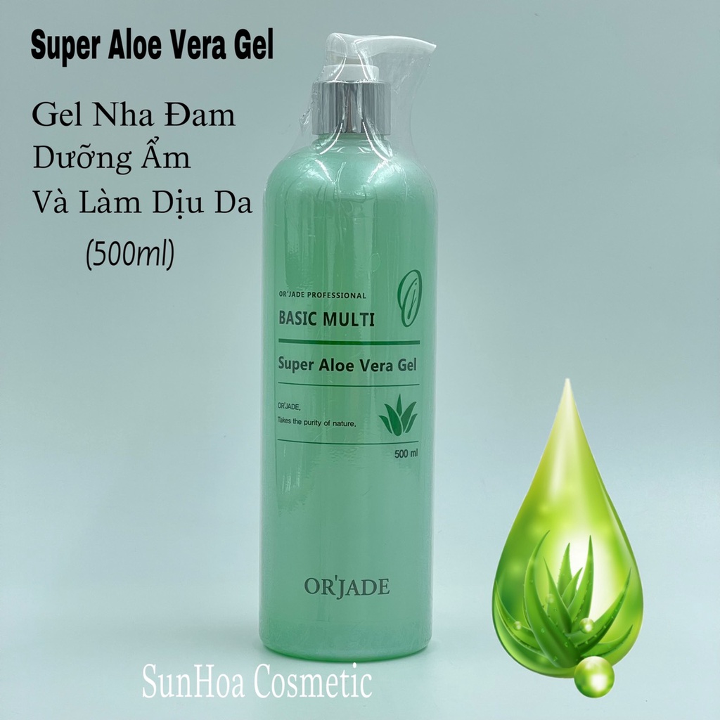 Gel Nha Đam Dịu Da và Cấp Ẩm - Basic Multi Super Aloe Vera Gel - OR'JADE (500ml)