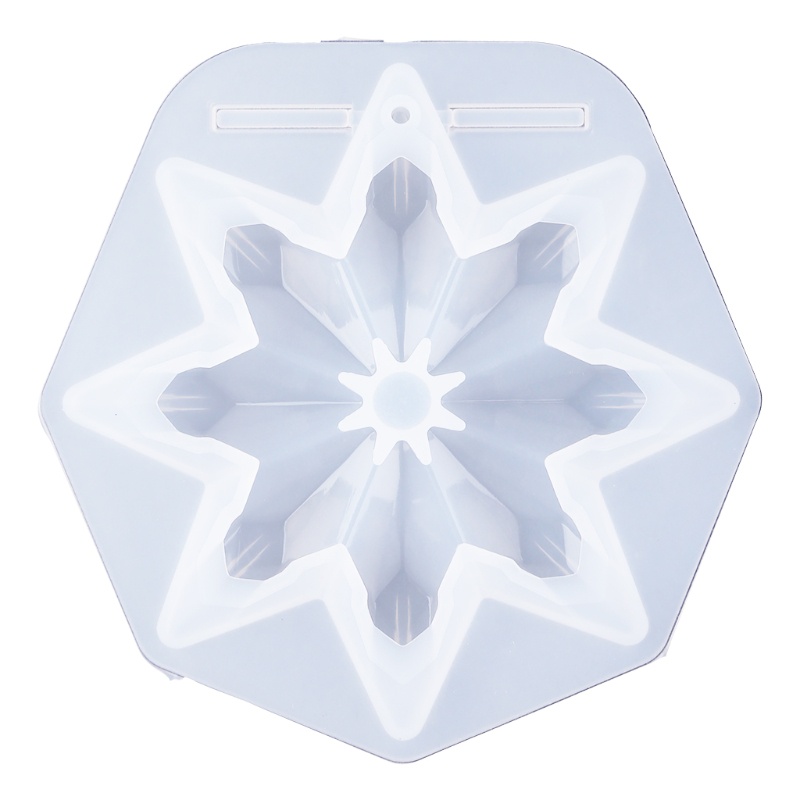 Khuôn Silicone Làm Mặt Dây Chuyền Hình Bông Tuyết 3D DIY