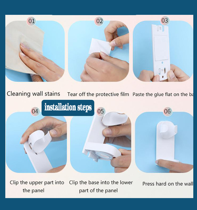 Giá đỡ bàn chải đánh răng gắn tường chống bẩn tiết kiệm không gian