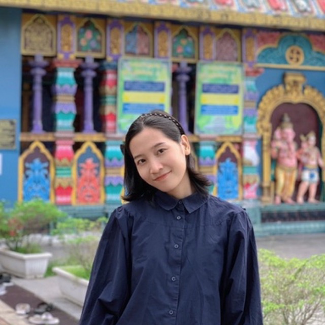 Sơ mi tay bồng xanh than