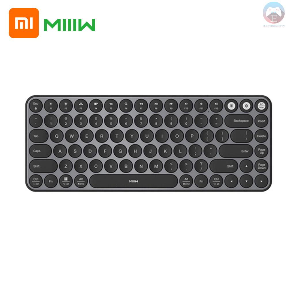 Ĕ MIIIW Mini BT Dual Mode Keyboard 85 Keys 2.4GHz Multi Device Keyboard Wireless Keyboard Compatible with Mac iPad iPhone Windows Android For Office Computer Laptop Tablet