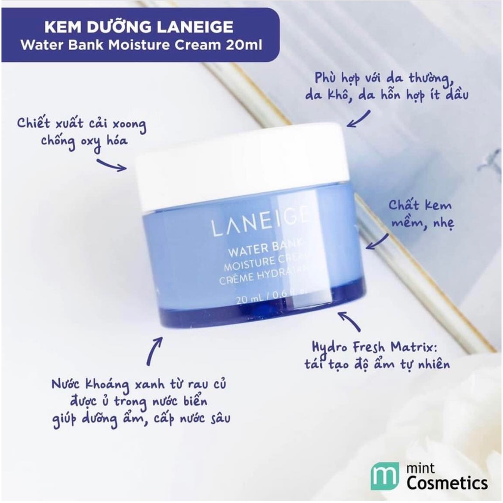 Kem Dưỡng Laneige Water Bank Moisture Cream 20ml