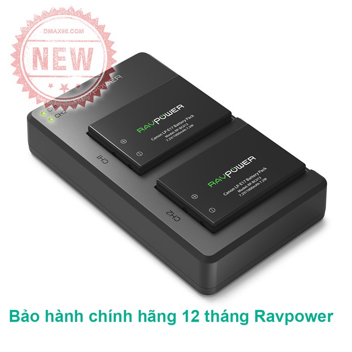 Pin sạc dự phòng LP-E17 cho máy ảnh canon chính hãng Ravpower