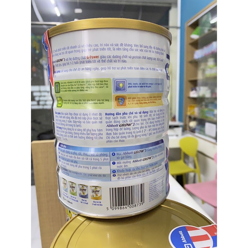 [QUÀ TẶNG XINH XẮN] SỮA BỘT ABBOTT GROW 900G SỐ 3, 4, 3+