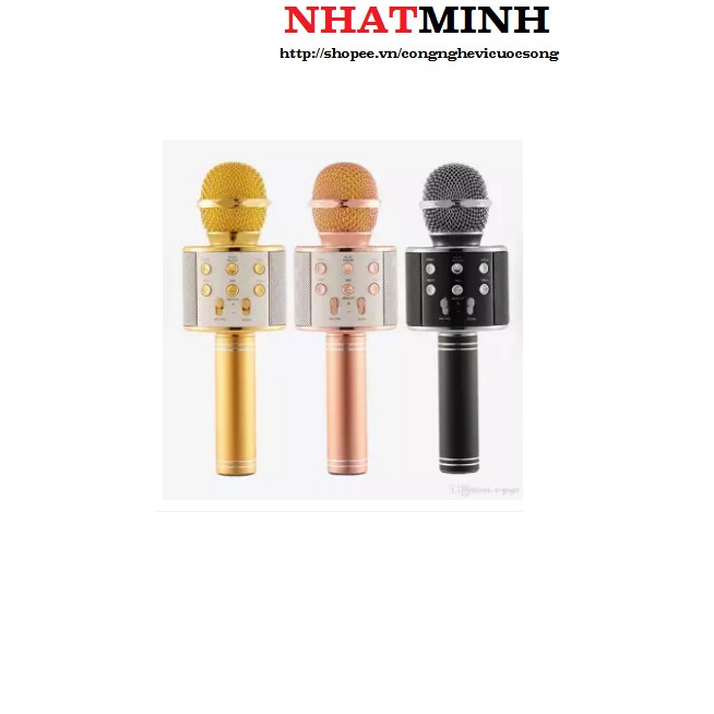 Micro Karaoke WS858 Đa năng Thế hệ MỚI NHẤT - TẶNG Đèn LED USB