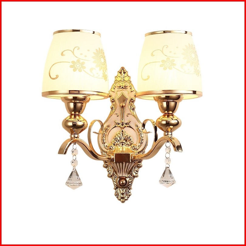 Đèn Tường Trang Trí Phòng Khách, Phòng Ngủ,Cầu Thang T3065-2 Chất Liệu Hợp Kim Và Chao Thủy Tinh-Tặng Kèm Bóng Đèn Led