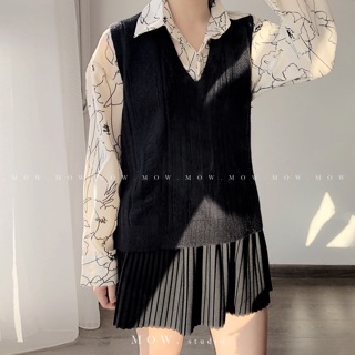 Chân váy xếp ly ngắn (Basic pleated short) made by Mow Studio
