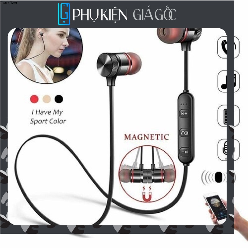 Tai nghe Bluetooth Sport S8 có dây choàng cổ 2 đầu hít nam châm – Âm thanh siêu Bass