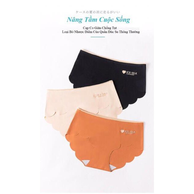 Quần Lót Su Lụa Viền Sóng Chống Tụt Silk
