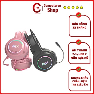 Tai nghe gaming chụp tai rkx âm thanh 7.1 jack cắm usb / led rực rỡ - bảo hành chính hãng 12 tháng