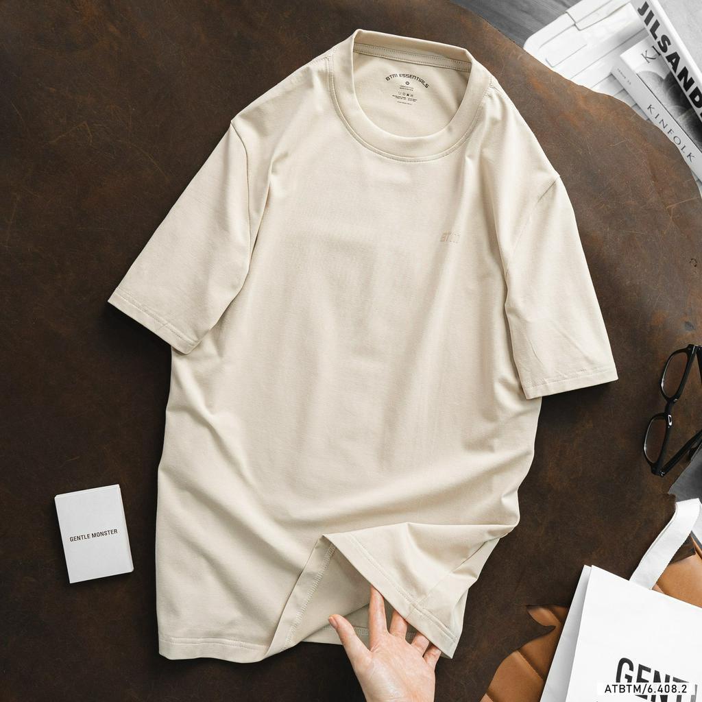 Áo thun thời trang nam tay ngắn, áo thun trơn chất vải cotton 4 chiều siêu mịn mát 64082