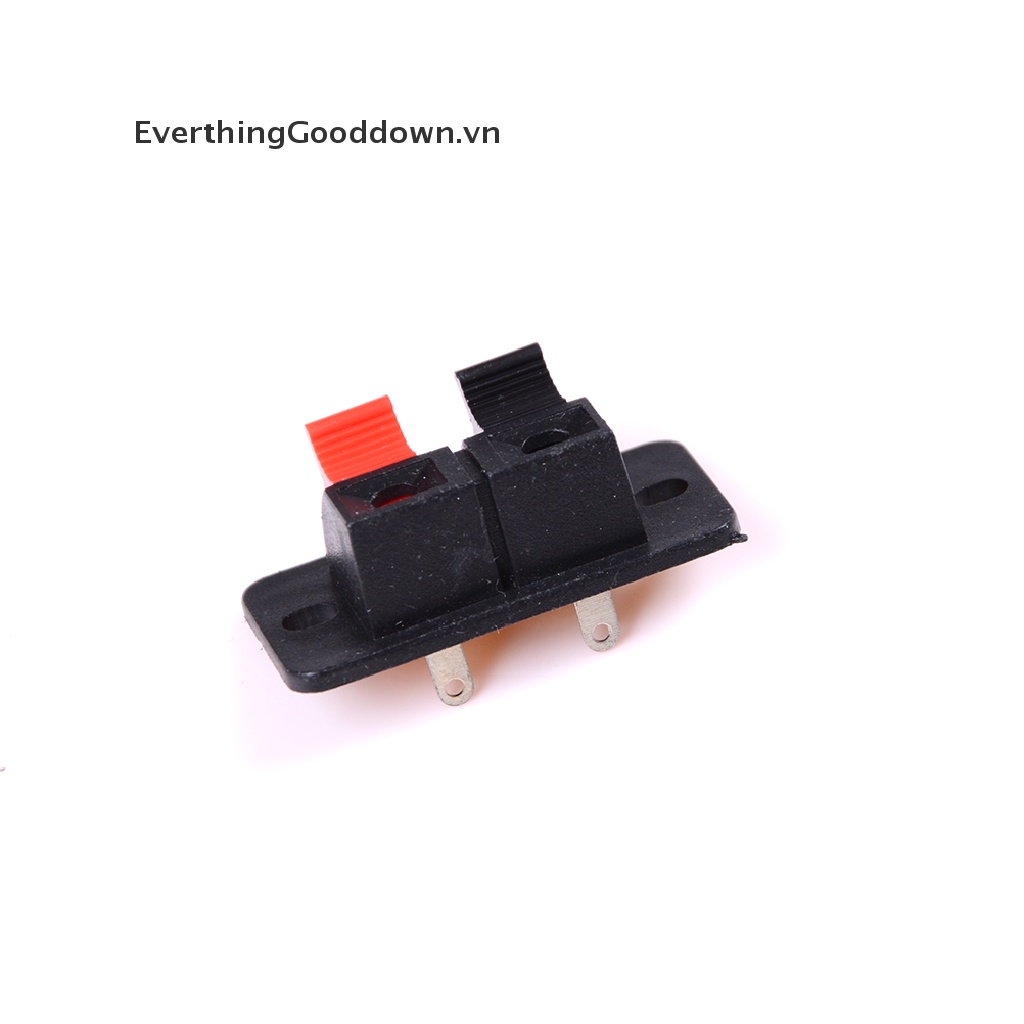 Everthinggooddown 5x 2 Vị Trí Nhấn Nối Bảng Thiết Bị Đầu Cuối Loa Âm Thanh