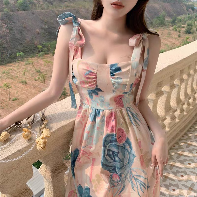 sexy váy xanh bơ váy xanh váy đi biển đầm dài váy cổ yếm váy tay bồng váy xẻ tà váy tiểu thư sang chảnh váy hoa nhí đầm cổ vuông đầm hở lưng đầm trễ vai đầm nữ váy nữ xinh váy đi chơi đầm đi tiệc đầm nữ