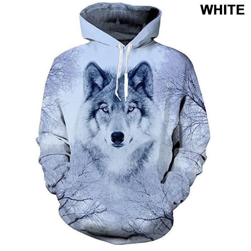 Áo Hoodie In Hình Sói 3D Thời Trang Thu Đông Cho Nam Nữ
