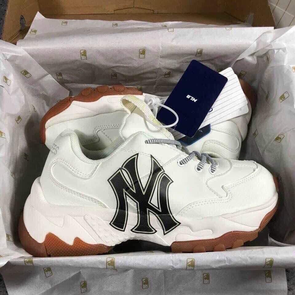 GIÀY THỂ THAO SNEAKER  M L B NY ĐEN ĐẾ NÂU, MLB NY ĐẾ GUM  ẢNH THẬT TỰ CHỤP+FREESHIP TOÀN QUỐC