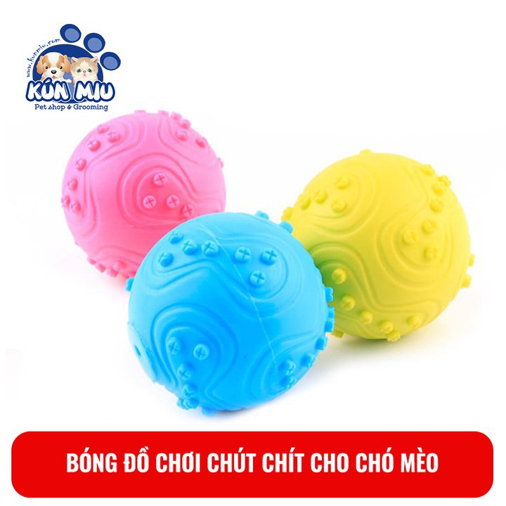 Bóng đồ chơi chút chít cho chó mèo Diil Kún Miu chất liệu cao su an toàn nhiều màu sắc