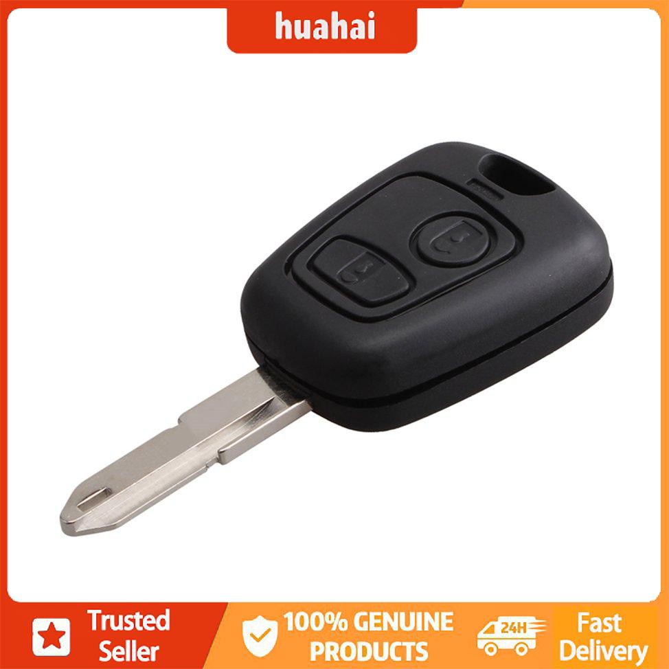 Ô tô 2 nút Chìa khóa từ xa Fob Vỏ cho Chip PEUGEOT 206 434MHZ PCF7961