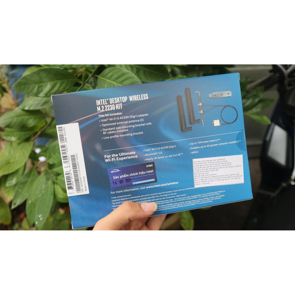 BỘ CARD WIFI INTEL AX200 GIG+ CHÍNH HÃNG CHO MÁY BÀN - BẢO HÀNH 36 THÁNG | BigBuy360 - bigbuy360.vn