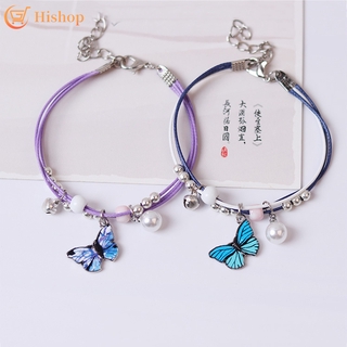 Vòng tay mặt hình cánh bướm phối ngọc trai giả xinh xắn