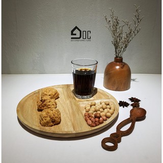 Khay gỗ hình tròn 3 ngăn - khay18